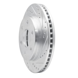 Ford Transit-250 Brake Rotor (1) - Front Right - R1 Concepts - Drilled & Slotted - Silver - `20-`25